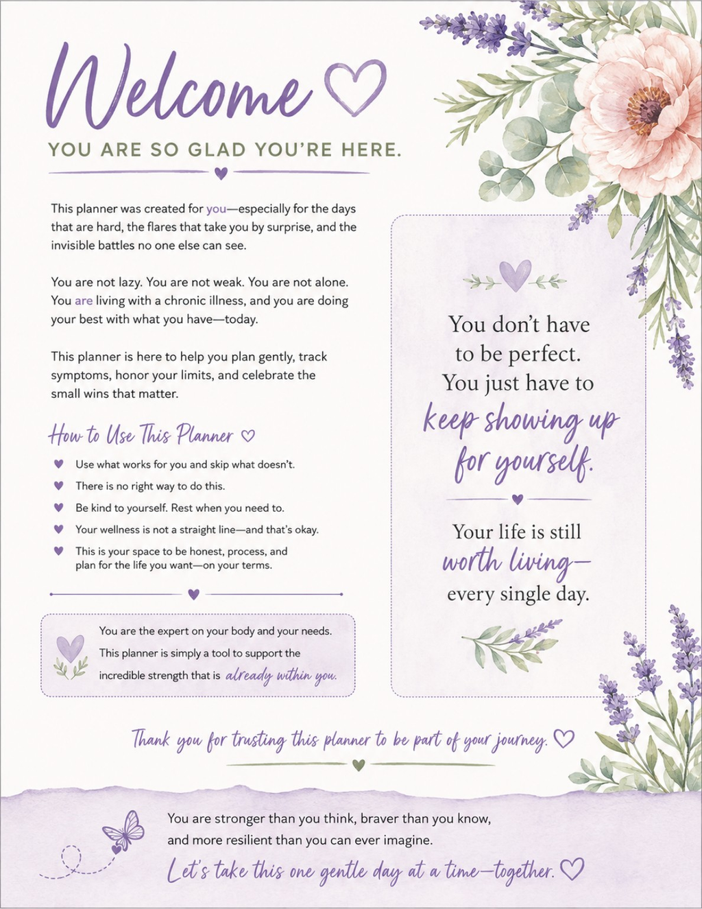 Kindly Stubborn Chronic Illness Planner - Physical Edition Available on Amazon