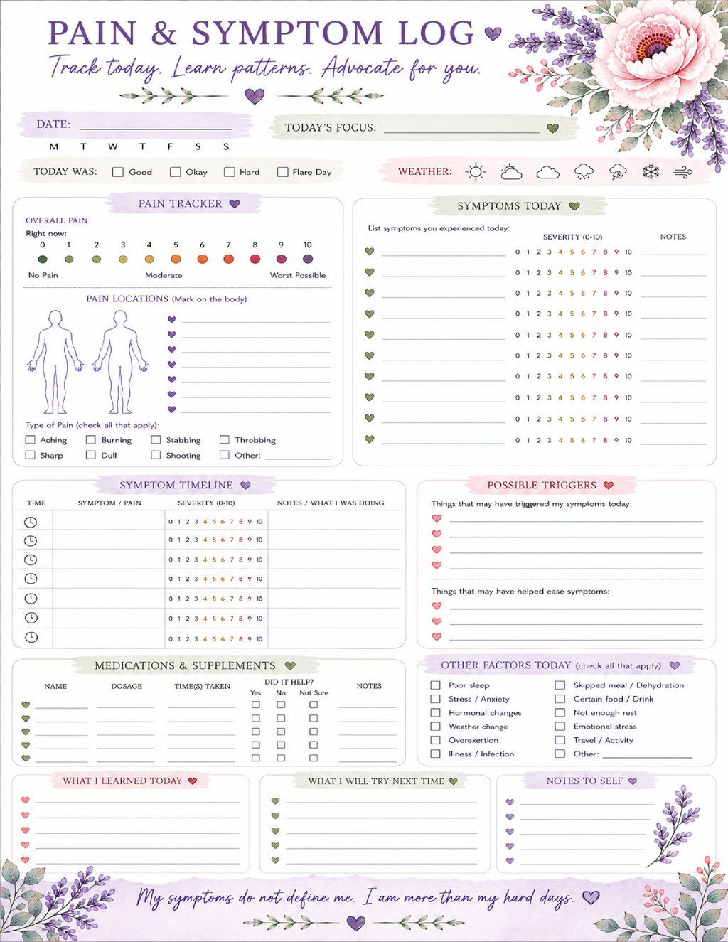 Kindly Stubborn Chronic Illness Planner - Physical Edition Available on Amazon