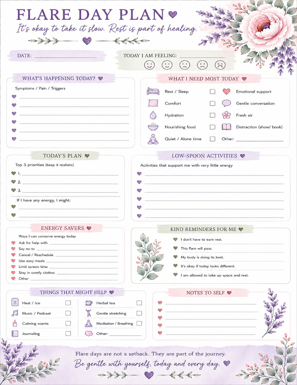 Kindly Stubborn Chronic Illness Planner - Physical Edition Available on Amazon
