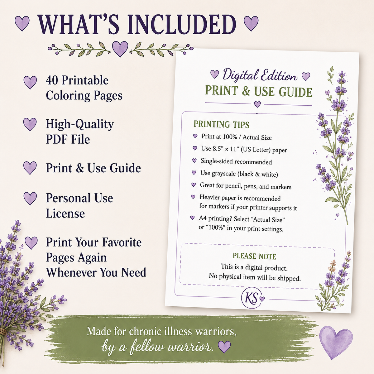 Kindly Stubborn: The Chronic Illness Coloring Book – Digital Download